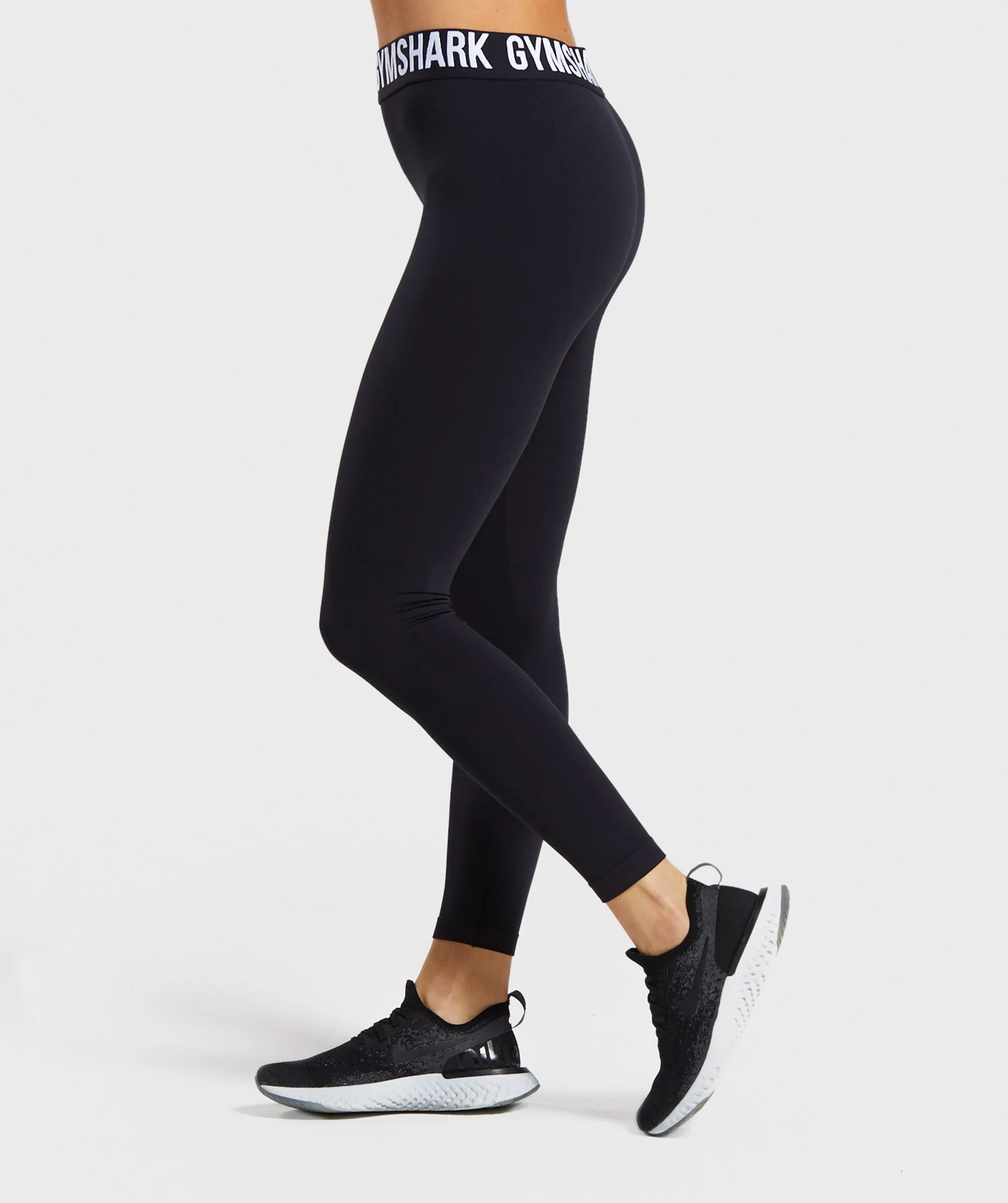 Gymshark Fit Seamless Leggings - Black/White - Image 3