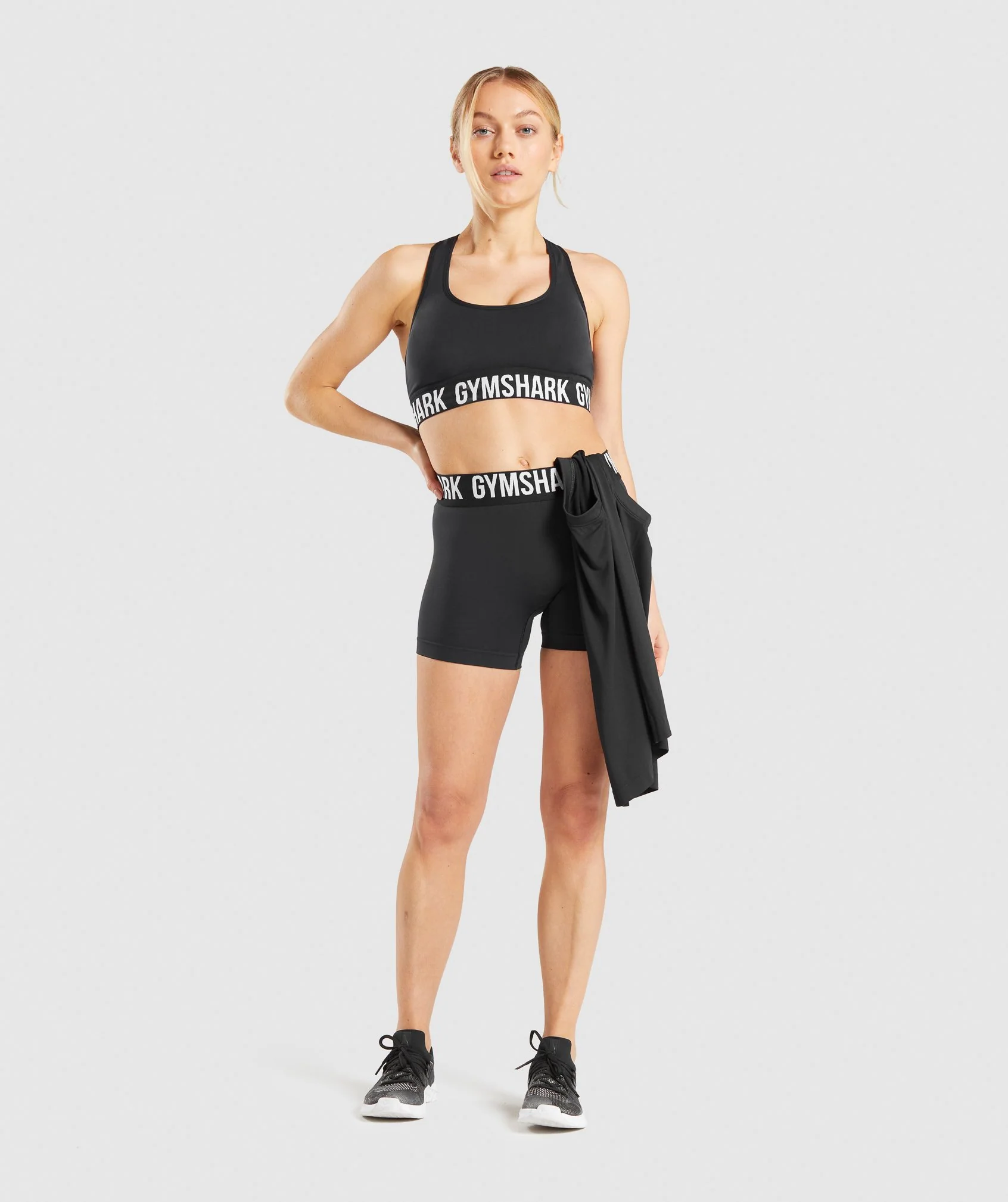 Gymshark Fit Seamless Shorts - Black/White - Image 4